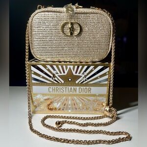 Dior Limited Holiday Edition Vanity Case Minibag with Add on Chain Strap GWP NWB